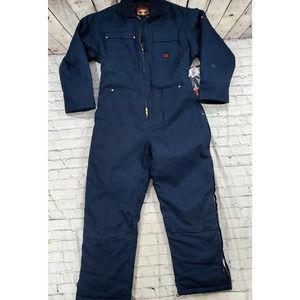 Tough Duck 7838 Heavy Weight Navy Blue Coverall Overalls MENS SIZE MEDIUM